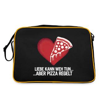 L’amour fait mal Rupture La pizza de la Saint-Valentin régule - Sac Retro - noir/or - Dos