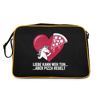 L’amour fait mal Rupture La pizza de la Saint-Valentin régule - Sac Retro - noir/or - Dos