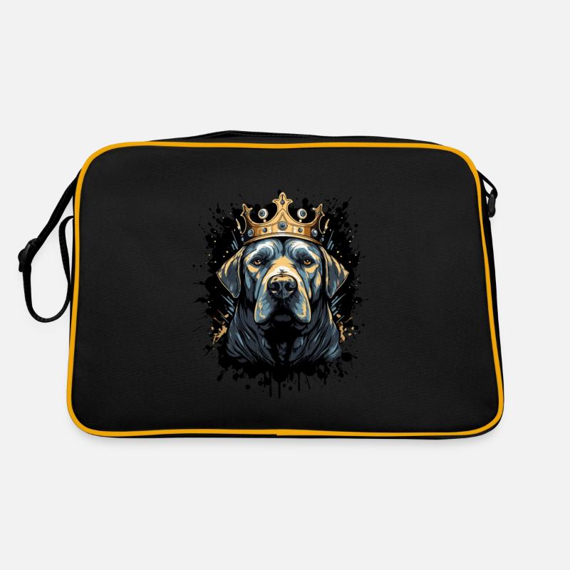 boxer hund tier krone Retro Tasche