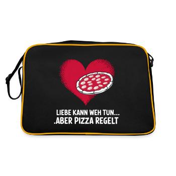 L’amour fait mal Rupture La pizza de la Saint-Valentin régule - Sac Retro - noir/or - Dos