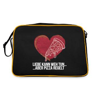 L’amour fait mal Rupture La pizza de la Saint-Valentin régule - Sac Retro - noir/or - Dos