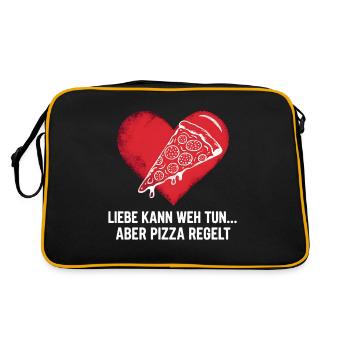 L’amour fait mal Rupture La pizza de la Saint-Valentin régule - Sac Retro - noir/or - Dos