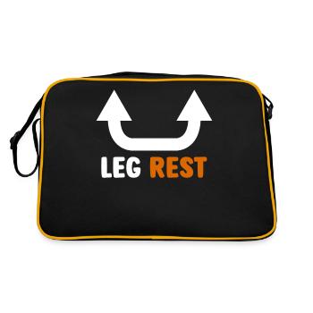 Repose-jambes Art graphique amusant avec des flèches - Sac Retro - noir/or - Dos