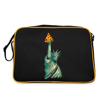 Statue of Liberty with Pizza Torch Artwork New - Retro Bag - black/gold - Back