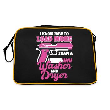 I know how to do more than one washing machine and - Retro Bag - black/gold - Back