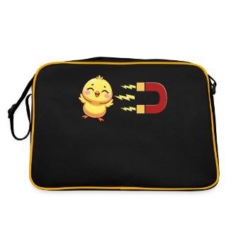 Cute chick with magnet: chick attraction - Retro Bag - black/gold - Back