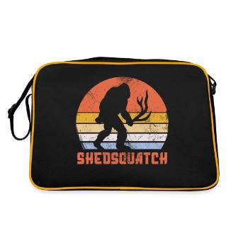 Shedsquatch Antler Collecting Bigfoot Deer Shed - Retro Bag - black/gold - Back