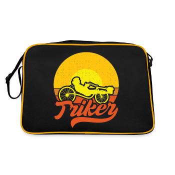 Triker Laid-Back Reclining Bike Tricycle Recumbent - Retro Bag - black/gold - Back
