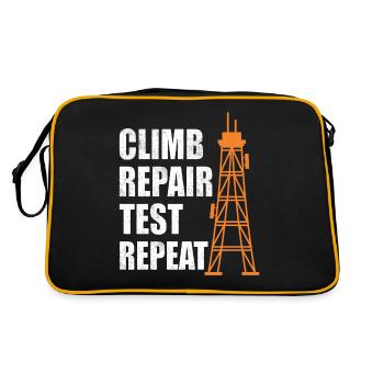 Climb Repair Test Repeat Transmission Tower - Retro Bag - black/gold - Back