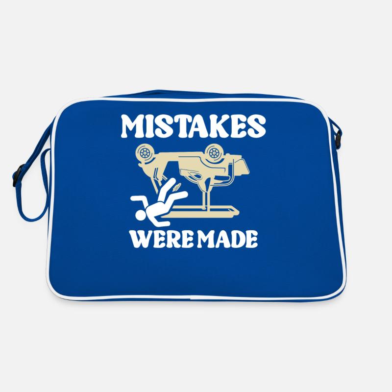 Fehler Wurden Gemacht Humorvoller Auto-Unfall Retro Tasche