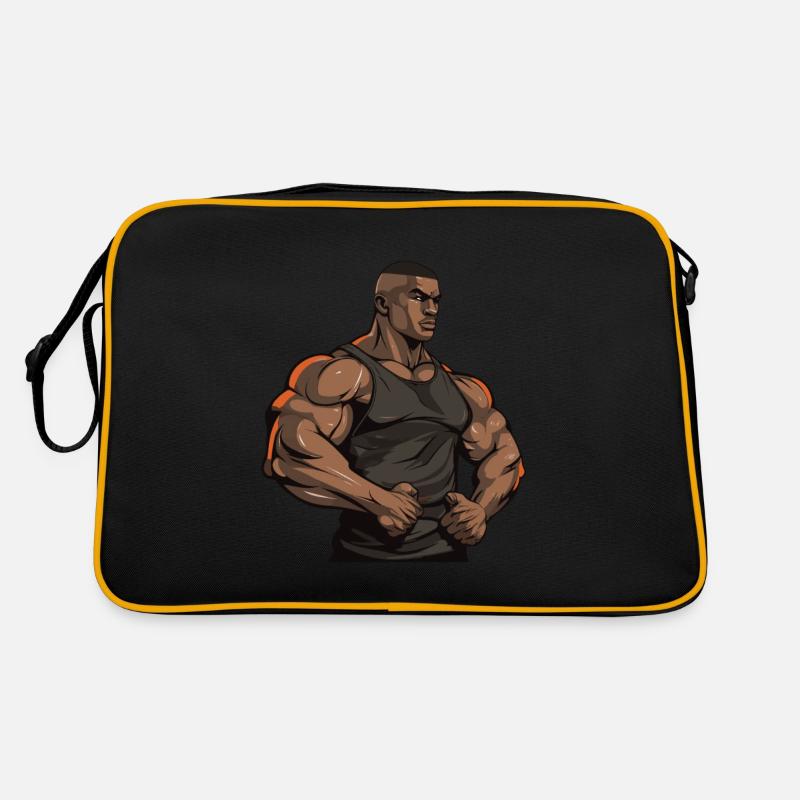 Workout Bodybuilder Muskeln Retro Tasche