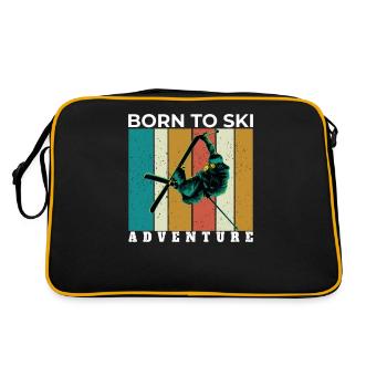 Design de ski rétro Design de ski rétro - Sac Retro - noir/or - Dos