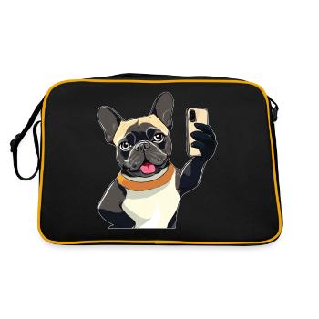 DOG SMARTPHONE - Retro Bag - black/gold - Back