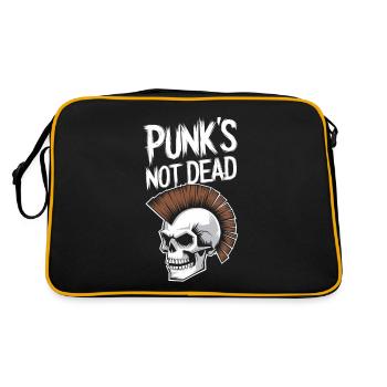 Punk is not dead - Retro Tasche - Schwarz/Gold - Hinten