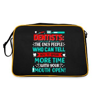 Dentists: The only people who can tell you to spen - Retro Bag - black/gold - Back