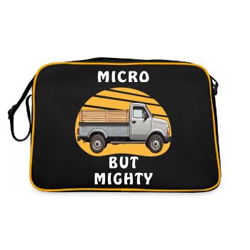 MICRO BUT MIGHTY - Retro Bag - black/gold - Back