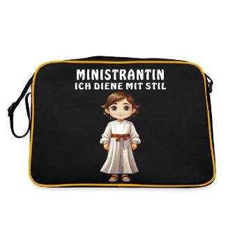 ALTAR BOY I SERVE IN STYLE - Retro Bag - black/gold - Back