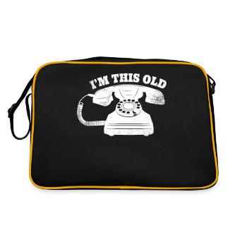 I'm So Old Phone Retro Nostalgia Humor - Retro Bag - black/gold - Back