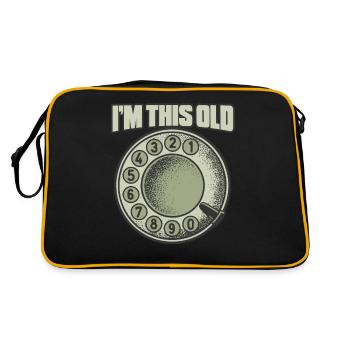 I'm So Old Phone Retro Nostalgia Humor For - Retro Bag - black/gold - Back