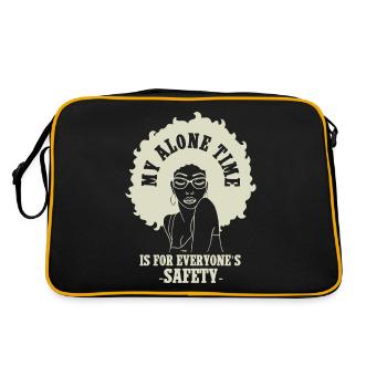 Mon temps seul est pour la sécurité de tous - Sac Retro - noir/or - Dos