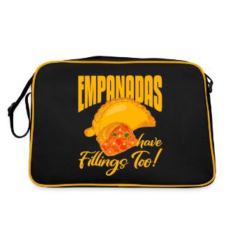 Empanadas Have Fillings Too Filled Pastries - Retro Bag - black/gold - Back