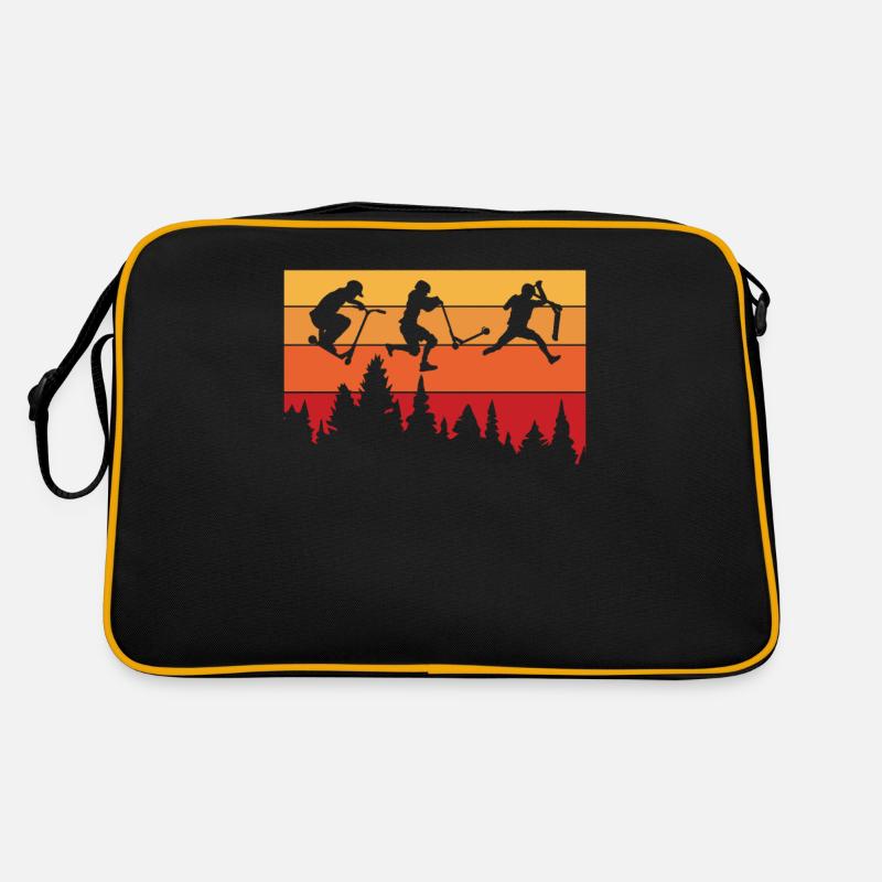 Silhouette de scooter aventureux Sac Retro