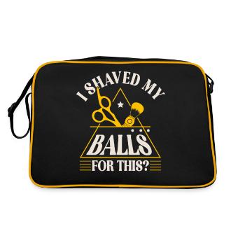 Rasierter Look Mit Humor für Männer - Retro Tasche - Schwarz/Gold - Hinten