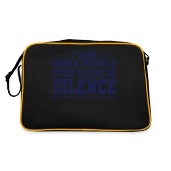 I Wish More People Were In Silence - Retro Bag - black/gold - Back