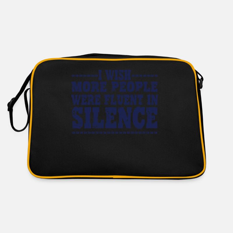 J'aimerais que plus de gens restent en silence Sac Retro