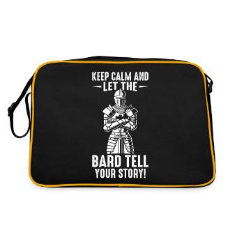 Keep calm and let the bard tell your story! - Retro Bag - black/gold - Back