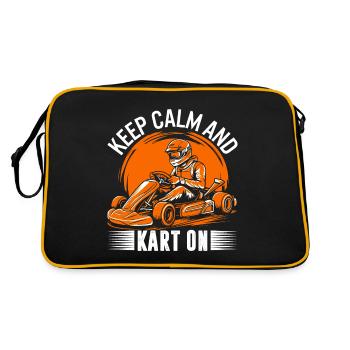 Gardez votre calme et faites du karting ! - Sac Retro - noir/or - Dos