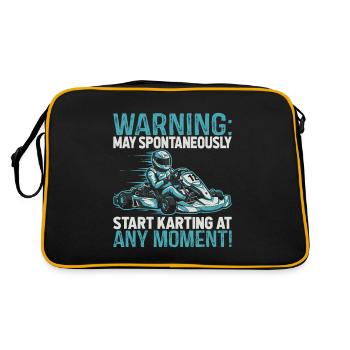 Attention : Peut se lancer spontanément dans le karting à n’importe quel - Sac Retro - noir/or - Dos