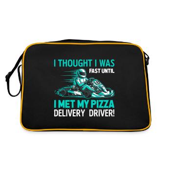 Je pensais que j’étais rapide jusqu’à ce que je rencontre ma livraison de pizza - Sac Retro - noir/or - Dos