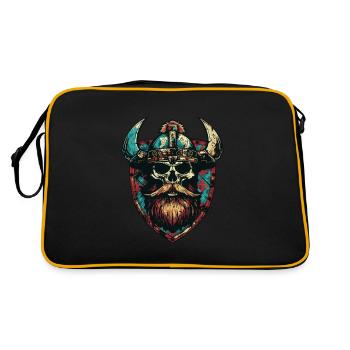 Crête de crâne viking - Sac Retro - noir/or - Dos