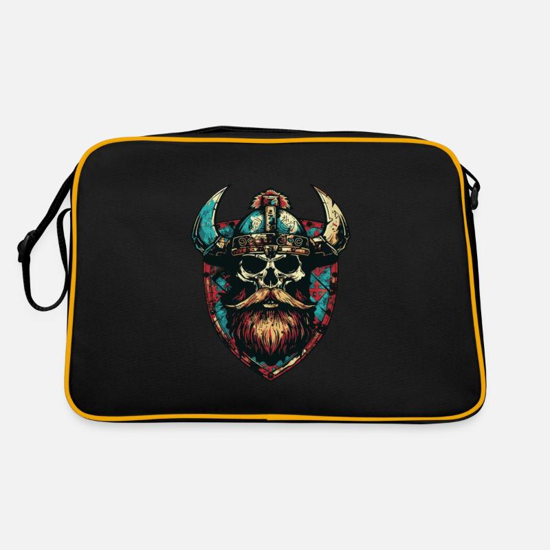 Wikinger Skull Wappen Retro Tasche