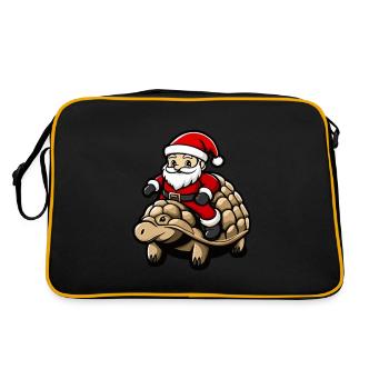 Armadillo Père Noël dessin animé - Sac Retro - noir/or - Dos