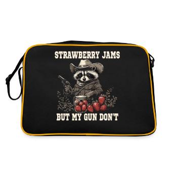 Strawberry Jams But My Gun Don't Funnier - Retro Bag - black/gold - Back