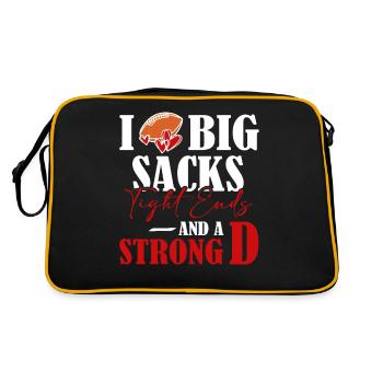 J'aime les gros sacs, les extrémités serrées et les solides - Sac Retro - noir/or - Dos