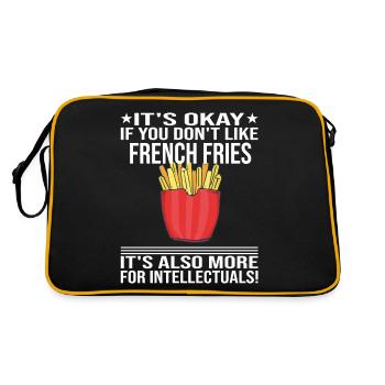 Lustige Pommes Lustig French Fries - Retro Tasche - Schwarz/Gold - Hinten