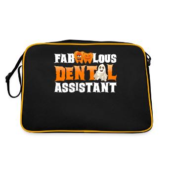 Dentiste Halloween assistant dentaire - Sac Retro - noir/or - Dos