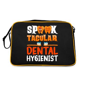 Dentiste Halloween assistant dentaire - Sac Retro - noir/or - Dos