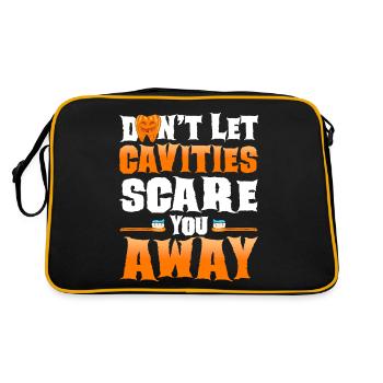 Dentiste Halloween assistant dentaire - Sac Retro - noir/or - Dos