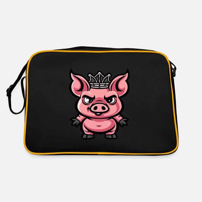 Couronne de dessin animé de cochon Sac Retro