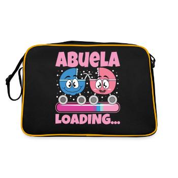 Oma 2024 werdende Oma 2024 Loading - Retro Tasche - Schwarz/Gold - Hinten