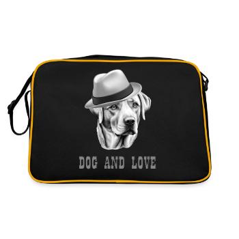 DOG AND LOVE stylish dog - Retro Bag - black/gold - Back