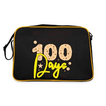 Mon professeur a survécu 100 jours, j’ai survécu 100 jours d’école - Sac Retro - noir/or - Dos