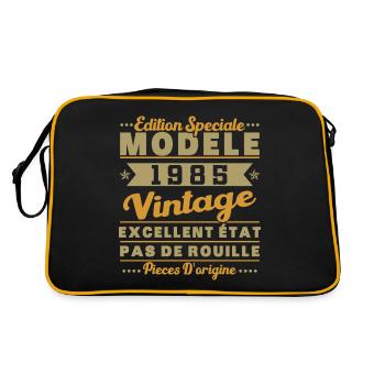 1985 Vintage Retro Birthday Gift Module - Retro Bag - black/gold - Back