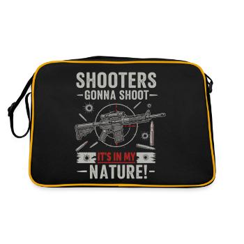 Les tireurs vont tirer – c’est dans ma nature ! - Sac Retro - noir/or - Dos
