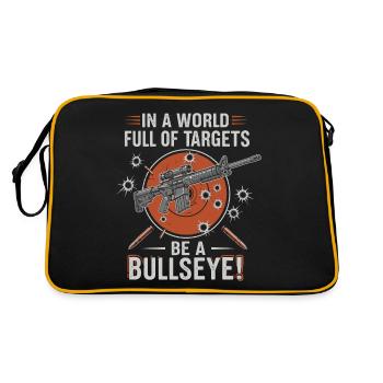 Dans un monde plein de cibles, soyez dans le mille ! - Sac Retro - noir/or - Dos
