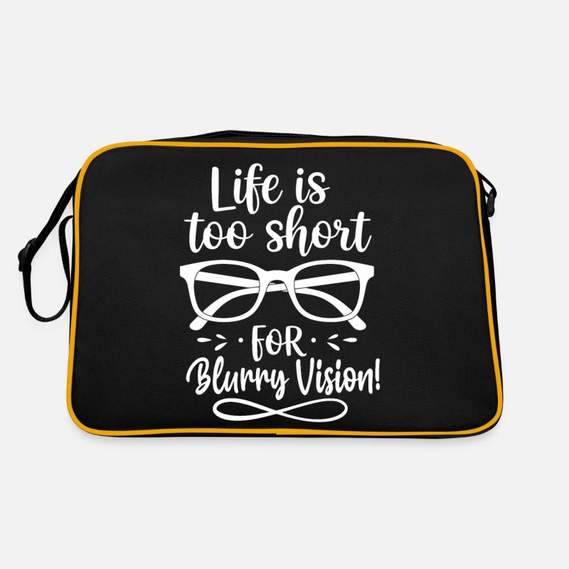 La vie est trop courte pour une vision floue ! Sac Retro